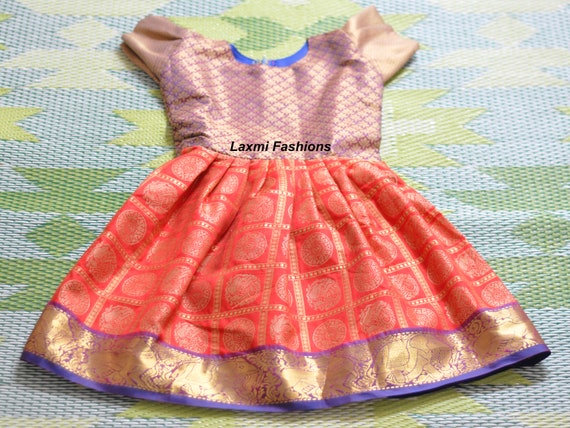 Purple Raw Silk Designer Kids Gown at Rs 1000 in Mumbai | ID: 20648408448