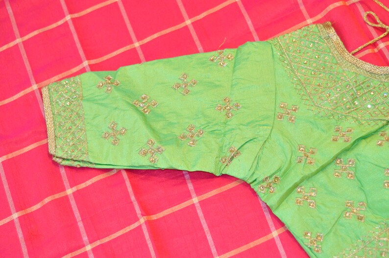 Sale 25/% Discount Pink Two Tone Silk saree Weaving Border Contrast Piping Ready to Wear Designer Blouse Zari Sleeves Tassels Bollywood Sari