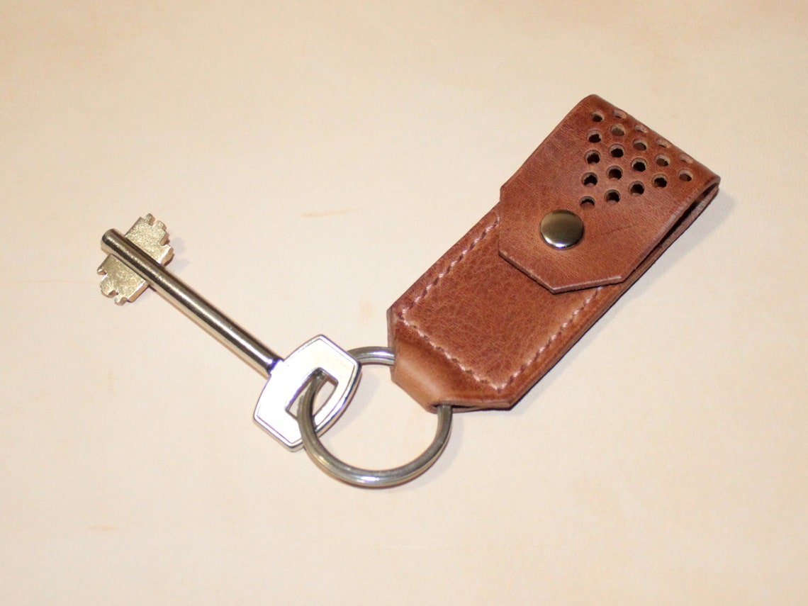 Minimalist Leather Keychain Toothpicks Holder Leather | Etsy