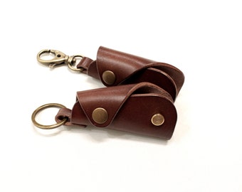Luxe leren sleutelhouder, leren sleutelhanger portemonnee, leren sleutelhouder