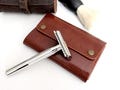 Handmade Leather Shaving Kit Holder, Grooming Gift for Men, Leather Safety Razor Travel Case product logo