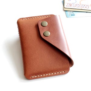La mejor billetera EDC, billetera minimalista de cuero para tarjetas, tarjetero delgado de cuero, tarjetero EDC, billetera de bolsillo, funda rústica de cuero para efectivo y tarjetas.