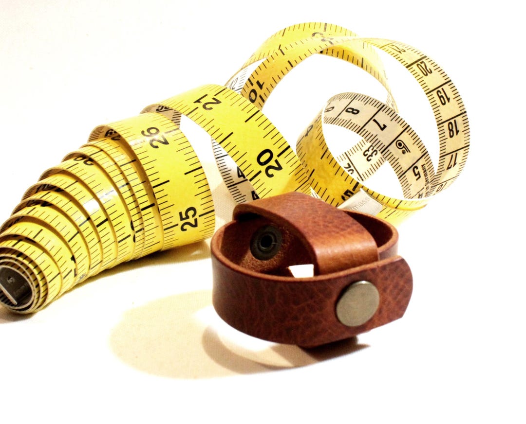 Handmade Leather Tape Measure Holder: Minimalist Tailoring Accessory - Etsy