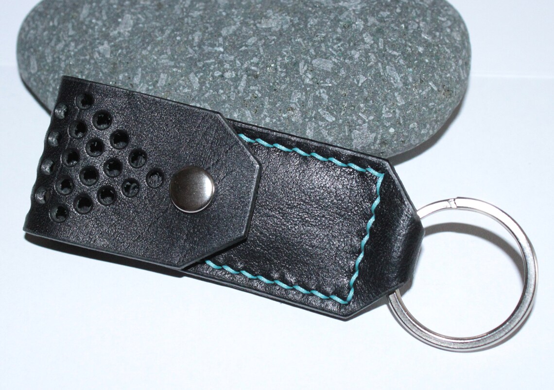 Minimalist Leather Keychain Toothpicks Holder Leather | Etsy