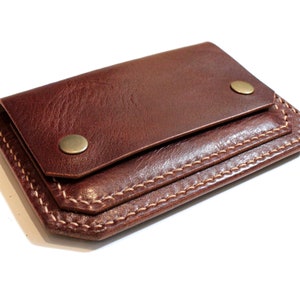 Leather Belt Wallet with Personalisation, Minimalist Belt Pouch, Handmade Leather Card Wallet