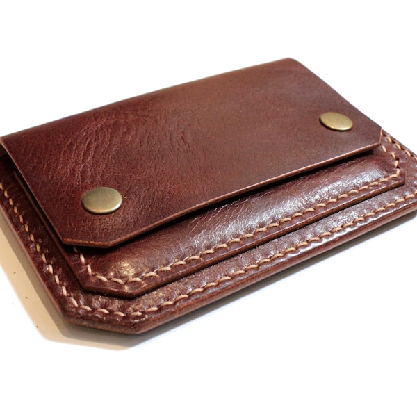 Leather Belt Wallet with Personalisation, Minimalist Belt Pouch, Handmade Leather Card Wallet