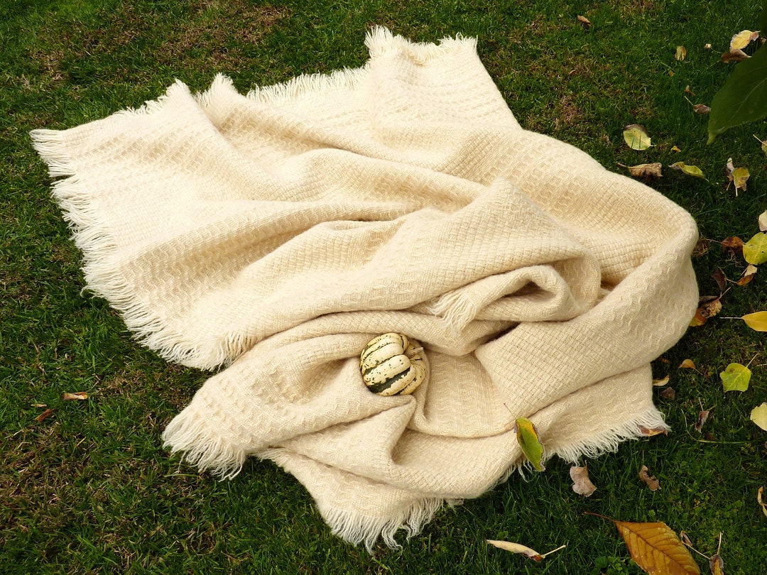 Heavy Wool Blanket 200x220 Cm Wool Throw Woven Blankets Etsy