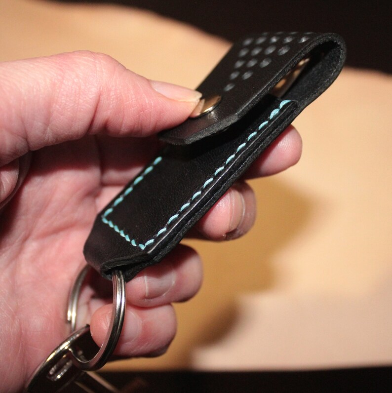 Minimalist Leather Keychain Toothpicks Holder Leather Etsy