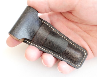 Leather Safety Razor Pouch: Handmade Travel Razor Holder