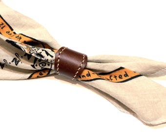 Handgefertigt Leder Bandana Schal Schiebering: Western Style