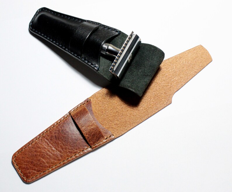 Leather Safety Razor Pouch Leather Safety Razor Case With Etsy