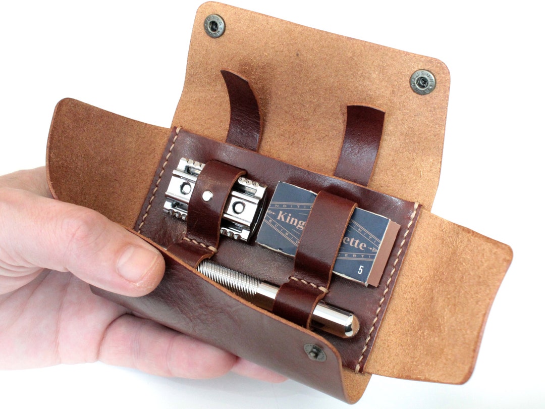 Handmade Leather Shaving Kit/ Personalized Shaving Kit Bag/ Etsy