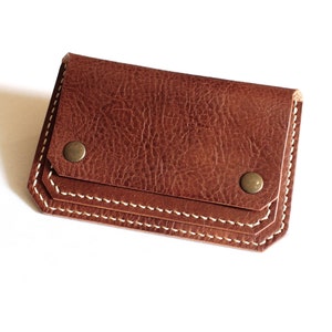 Cartera de cuero para cinturón, riñonera minimalista, tarjetero de cuero, cartera de cuero para cinturón hecha a mano Whiskey