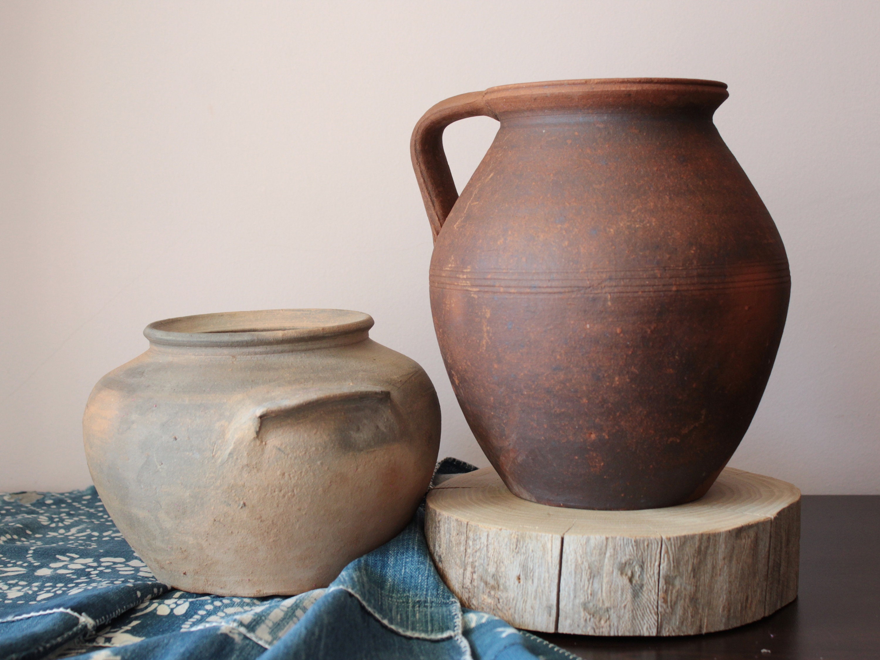 Antique Clay Vessel/Vintage Primitive Clay Vessel/Ceramic Etsy