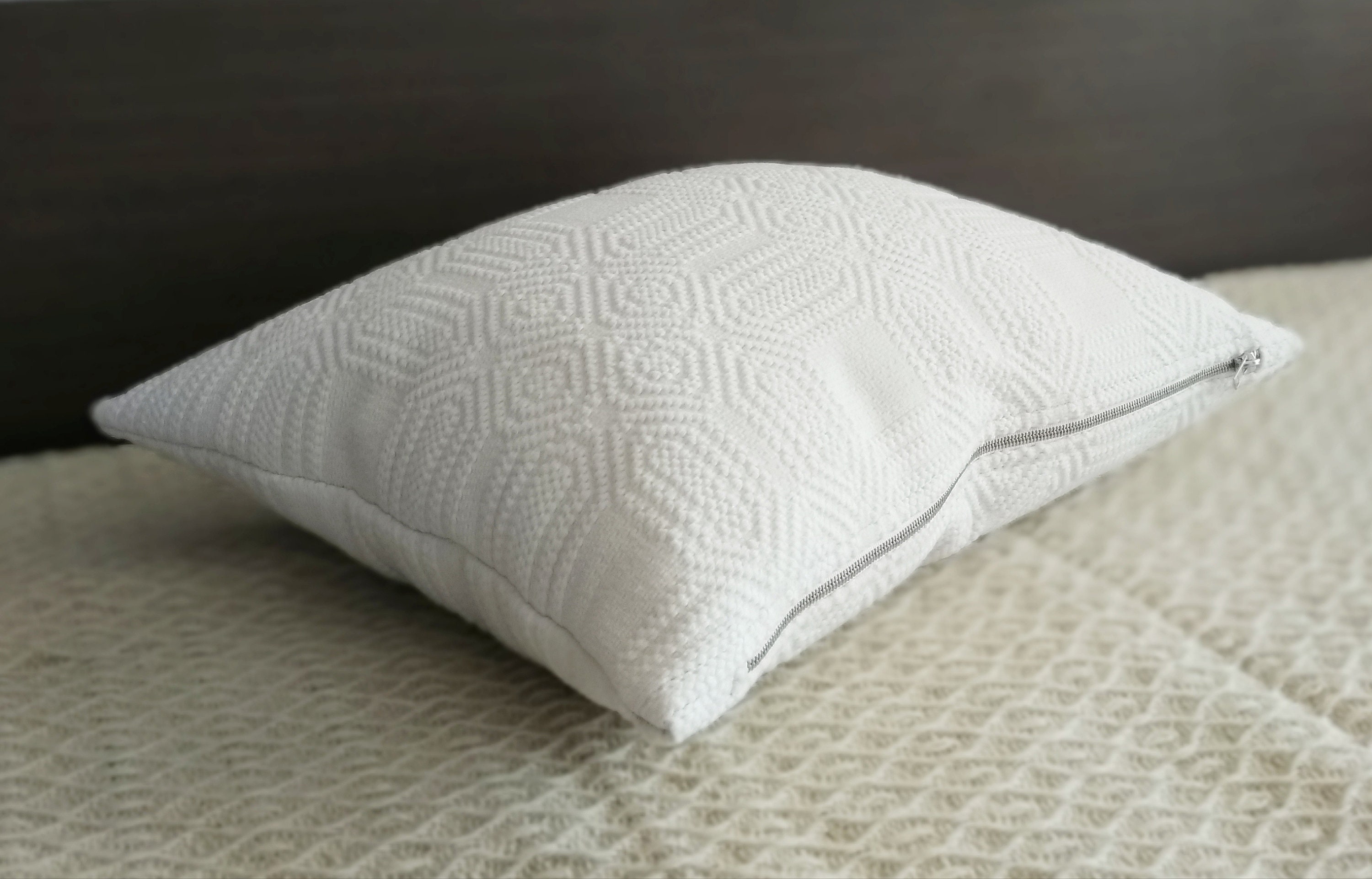 Vintage White Cotton Pillow Cover/Luxury Handwoven Thick Etsy
