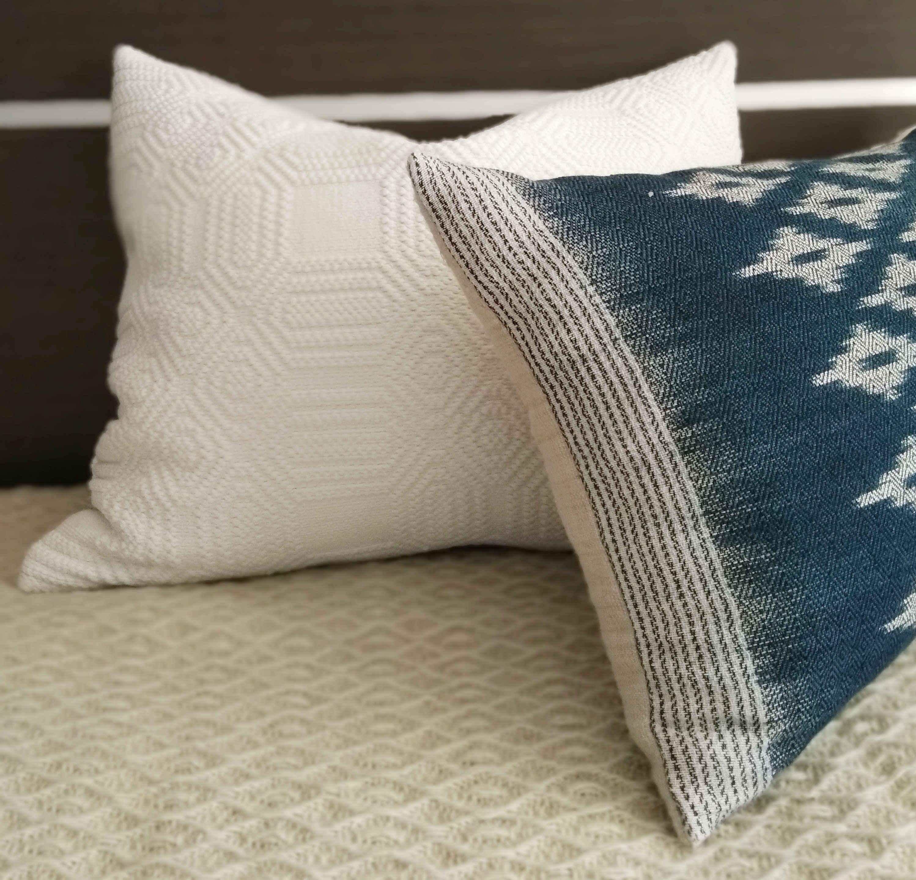 Vintage White Cotton Pillow Cover/Luxury Handwoven Thick Etsy