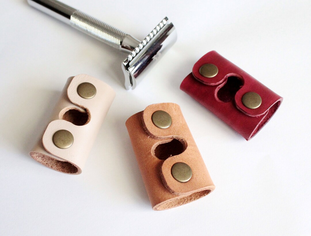 Minimalist Leather Safety Razor Case Personalized Razor Etsy