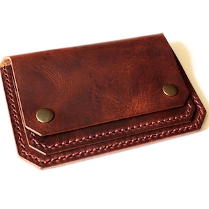 Cartera de cinturón de cuero Badalassi Carlo, riñonera minimalista, tarjetero de cuero, cartera de cinturón de cuero hecha a mano