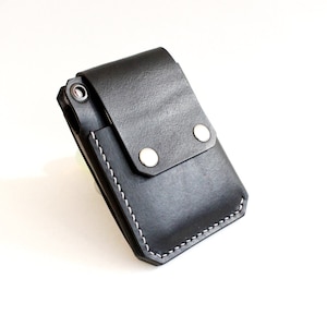 Leren portemonnee, minimalistische handgemaakte leren kaartportemonnee, slanke portemonnee voor heren en dames AirTag Pocket