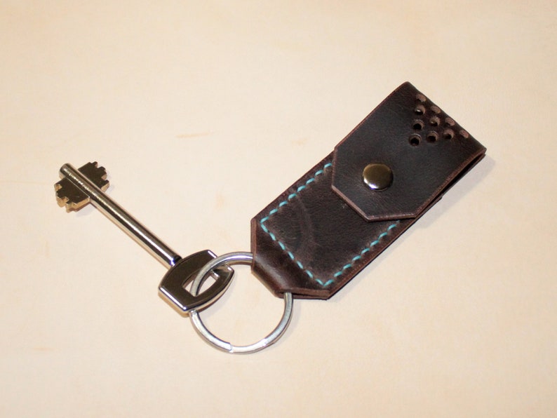 Minimalist Leather Keychain Toothpicks Holder Leather Etsy