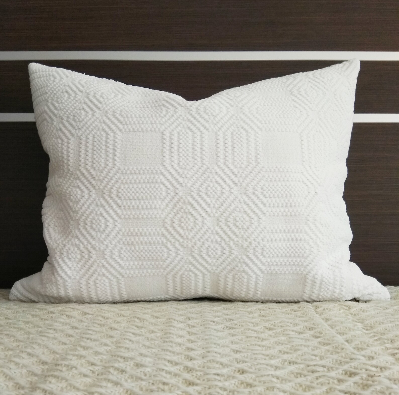Vintage White Cotton Pillow Cover/Luxury Handwoven Thick Etsy