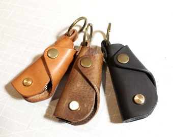 Leather Key Holder, Portable Key Organizer with Ring or Swivel Clasp