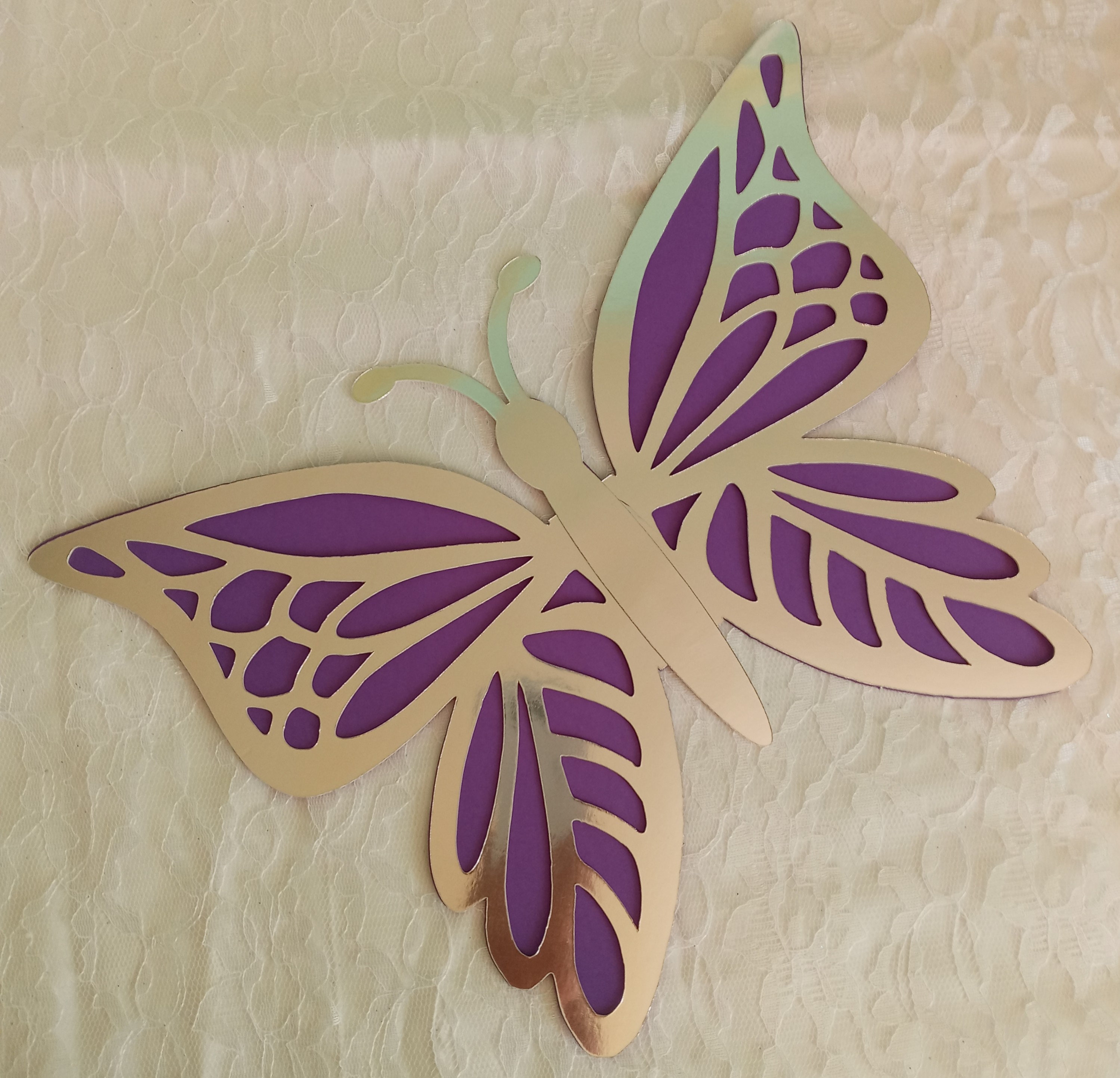 Giant 3D Paper Butterflies, Set of 5, Nursery Wall Decor, Birthday Backdrop  