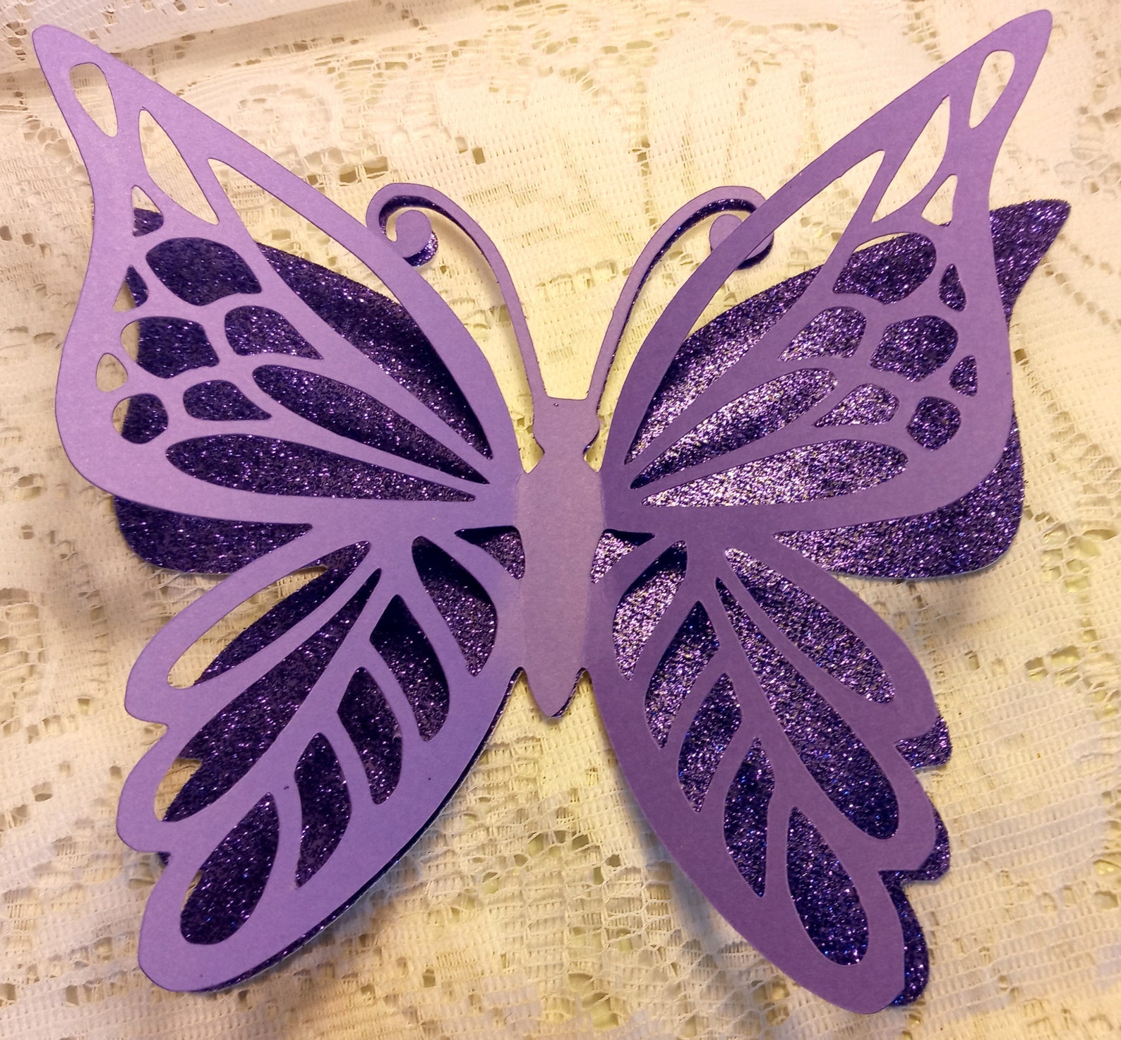 3D Glitter Paper Butterflies Butterfly Wall Art Butterfly Etsy