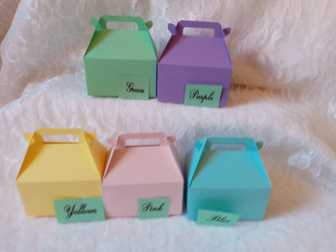 Pastel Party Favor Gable Box Treat Box Party Favor Box Mini Etsy