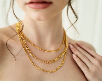 vergoldete Halskette Choker Gold