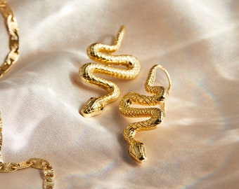 Schlangen Ohrringe Gold Silber