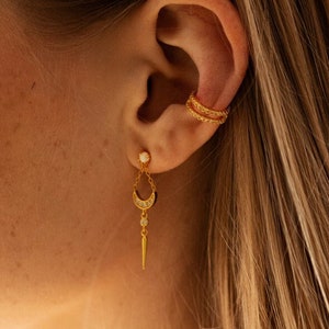 gold-plated boho earrings