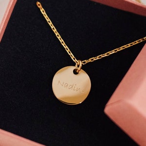Name Engraving Necklace Silver Gold Family Necklace First Names image 1