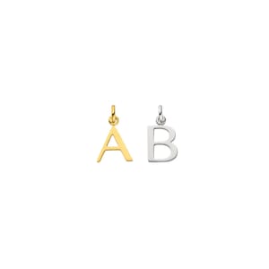 Buchstaben Ketten Anhänger Gold Silber