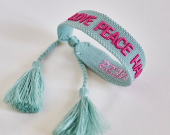 Love peace happiness bracelet