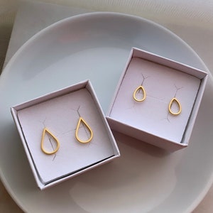 simple drop earrings gold silver rose gold