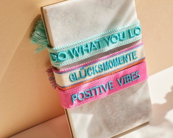 Statement bracelet with saying