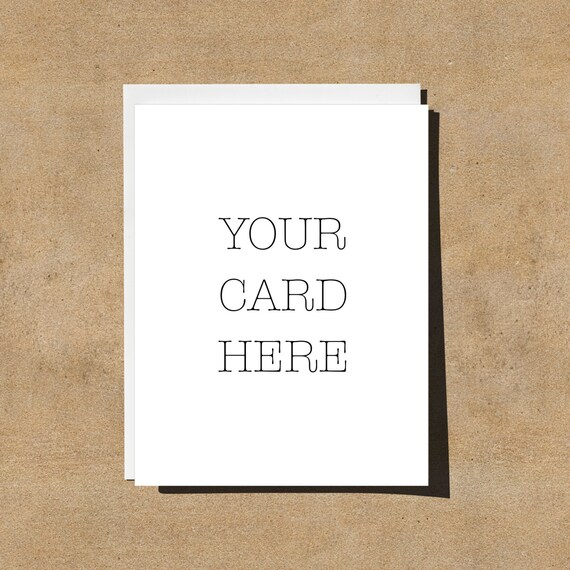 Vertical Greeting Card Mockup Template Blog Light Cement