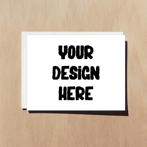 Horizontal Greeting Card Mockup Instant Download Great