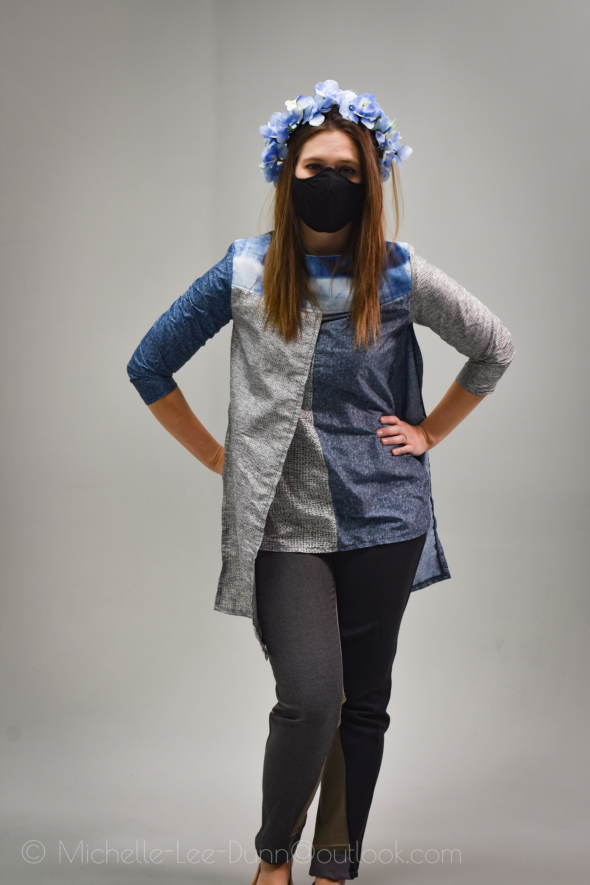 Asymmetrical Boat Neck Top With 3/4 Sleeves – Statement Piece From