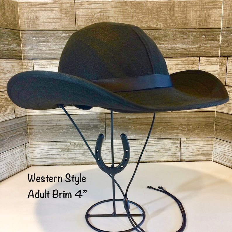 Adult Brim Western Style Helmet Hat Etsy