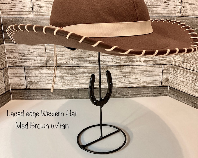 Laced Edge Western Helmet Hat