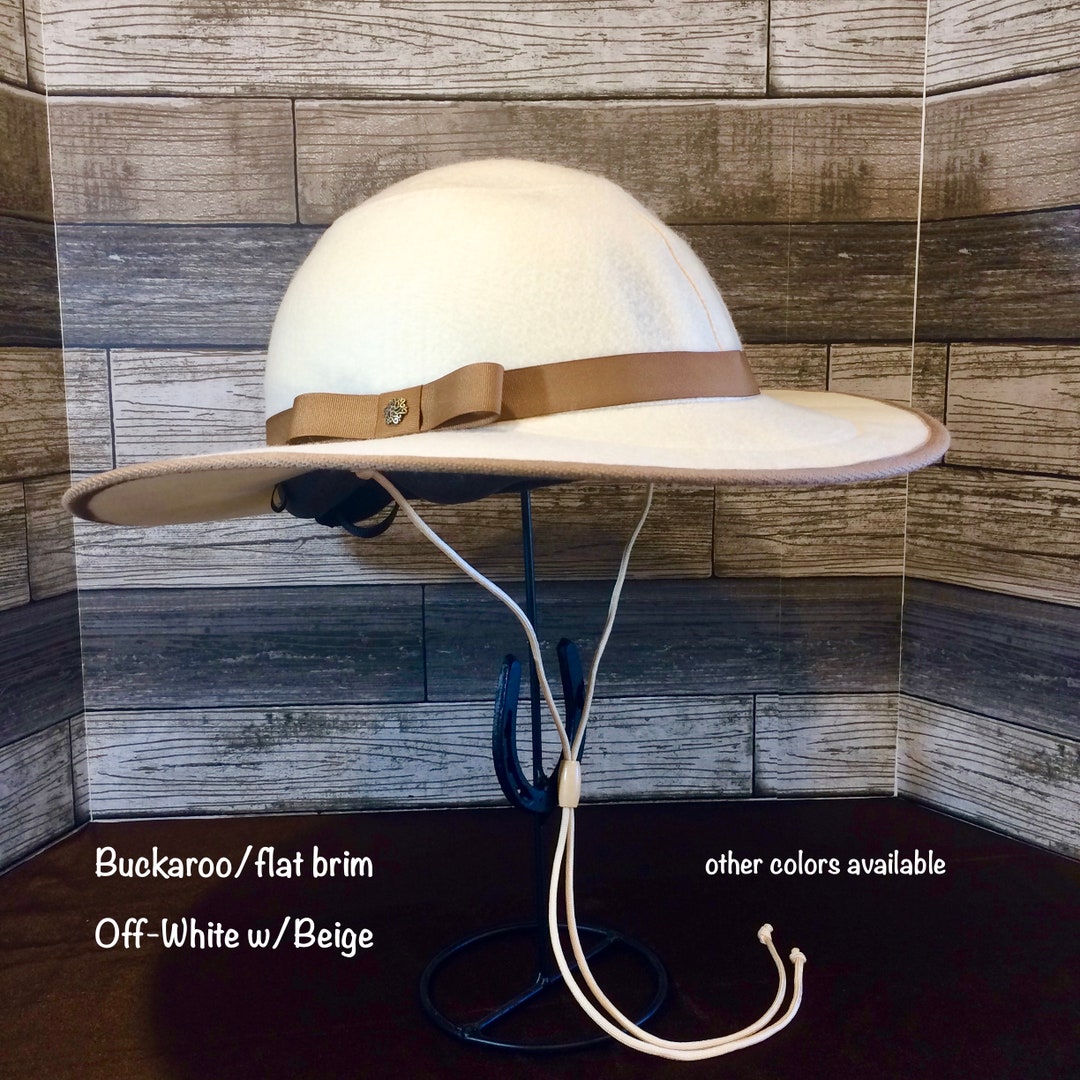 Round Flat Brim Helmet Hat - Etsy