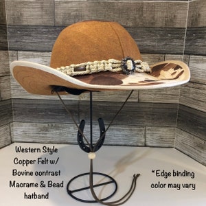 Western Style Equestrian helmet hat/ Bovine Print