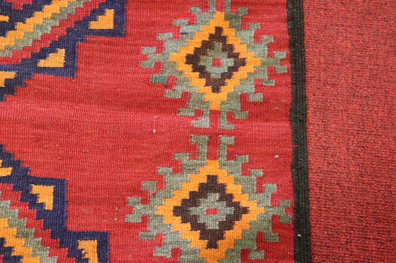Size:3.3 x 13.6 feet Vintage Afghan Tribal Large Nomadic Turkomen Kilim Runner
