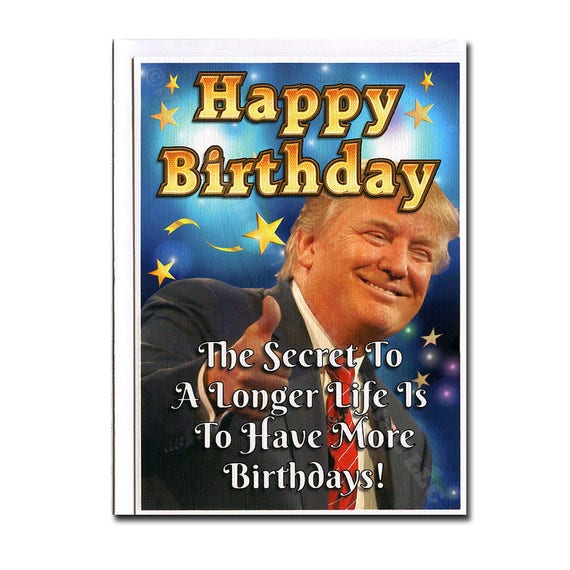 Donald Trump Funny Birthday Card Birthday Card Trump | Etsy