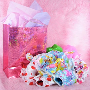 Sissy Satin Panties Random SURPRISE mens shiny String Bikini 2 piece GIFT SET
