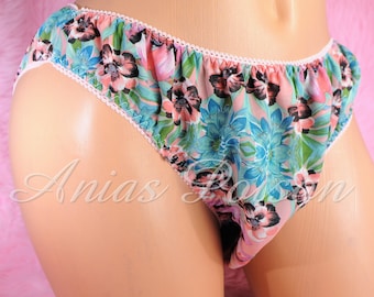 Sheer Chiffon Sissy Panties Full cut bikini sissy men's Super soft silky panties sizes S M/L Xl/Xxl