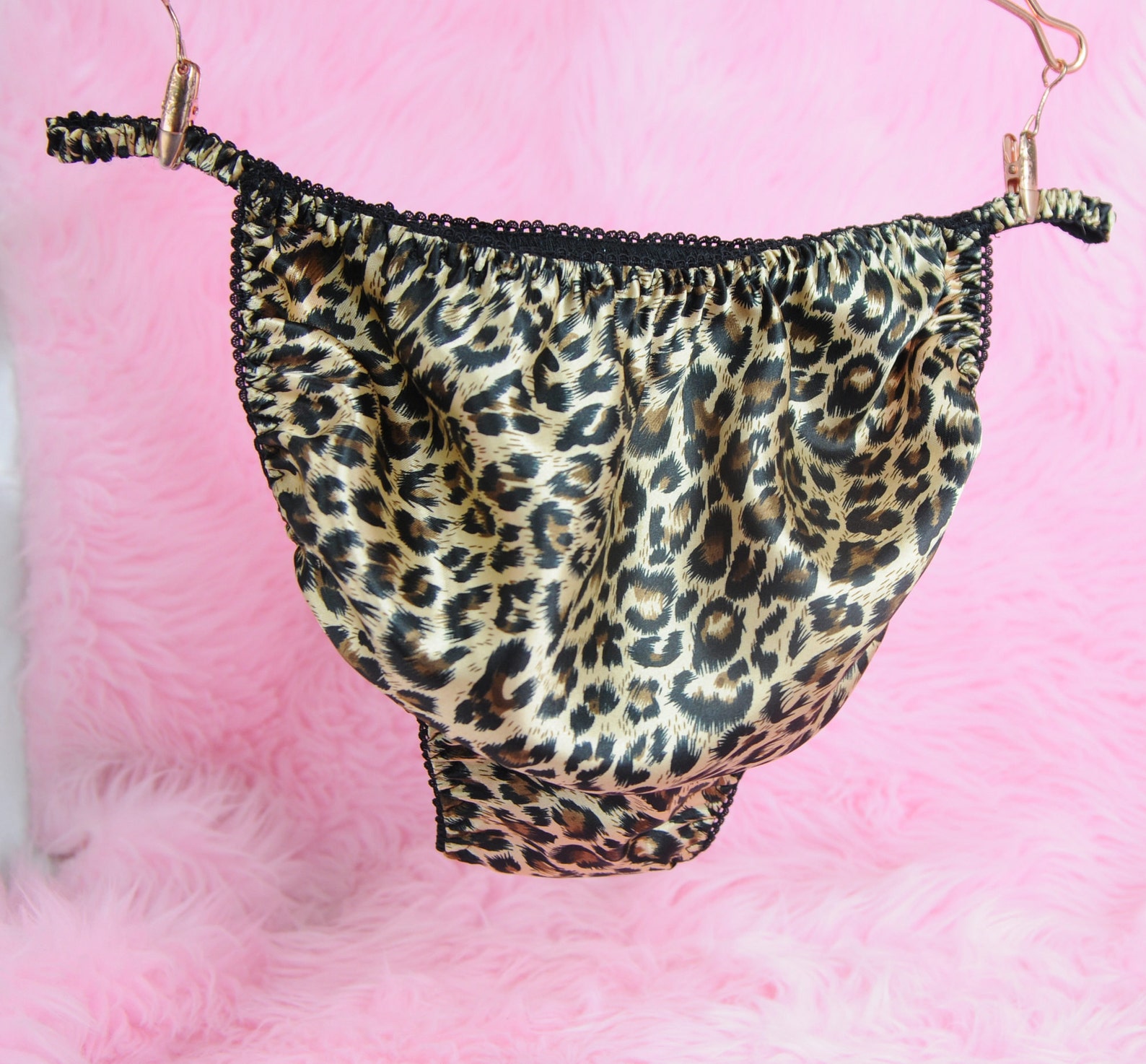 Leopard Animal Print Feisty Black MENS PANTIES Princess string Etsy