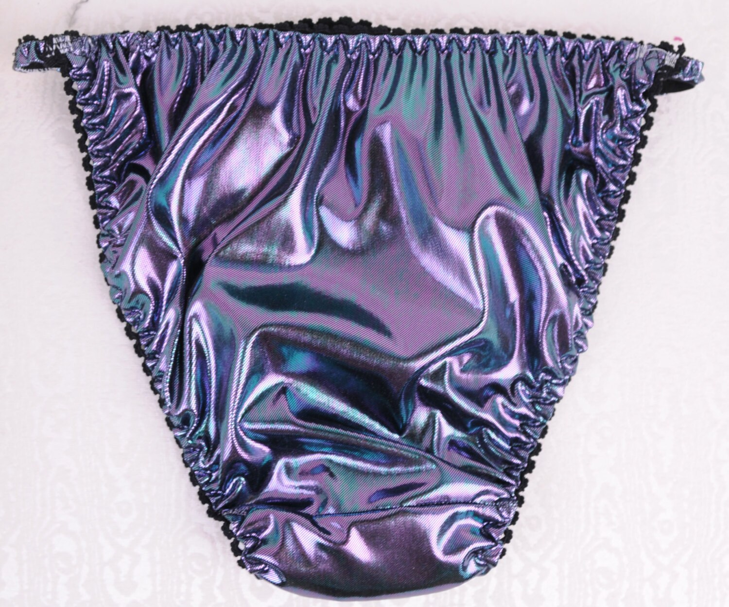 Gunmetal Pewter metallic foil slick Shiny nylon soft Etsy